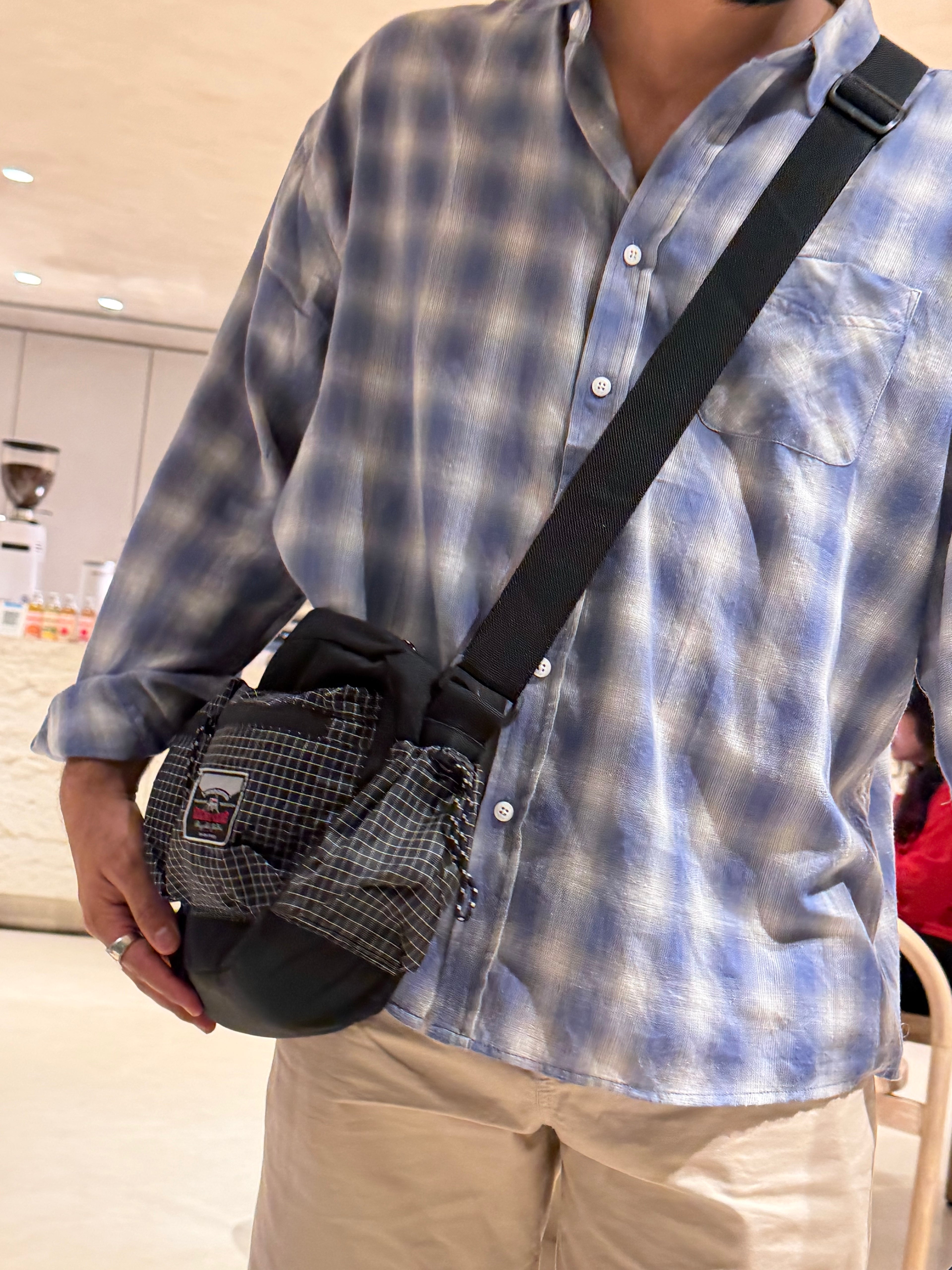 Memento camera bag by SNDRY CLUB in black recycled ripstop