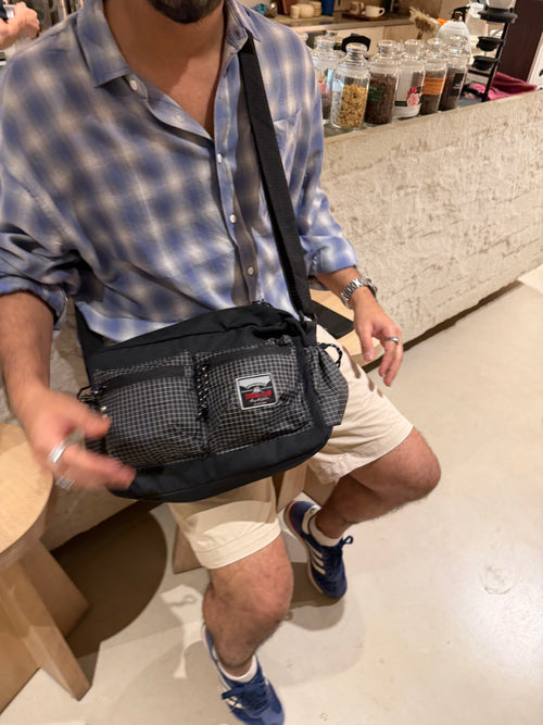 Memento camera bag by SNDRY CLUB in black recycled ripstop