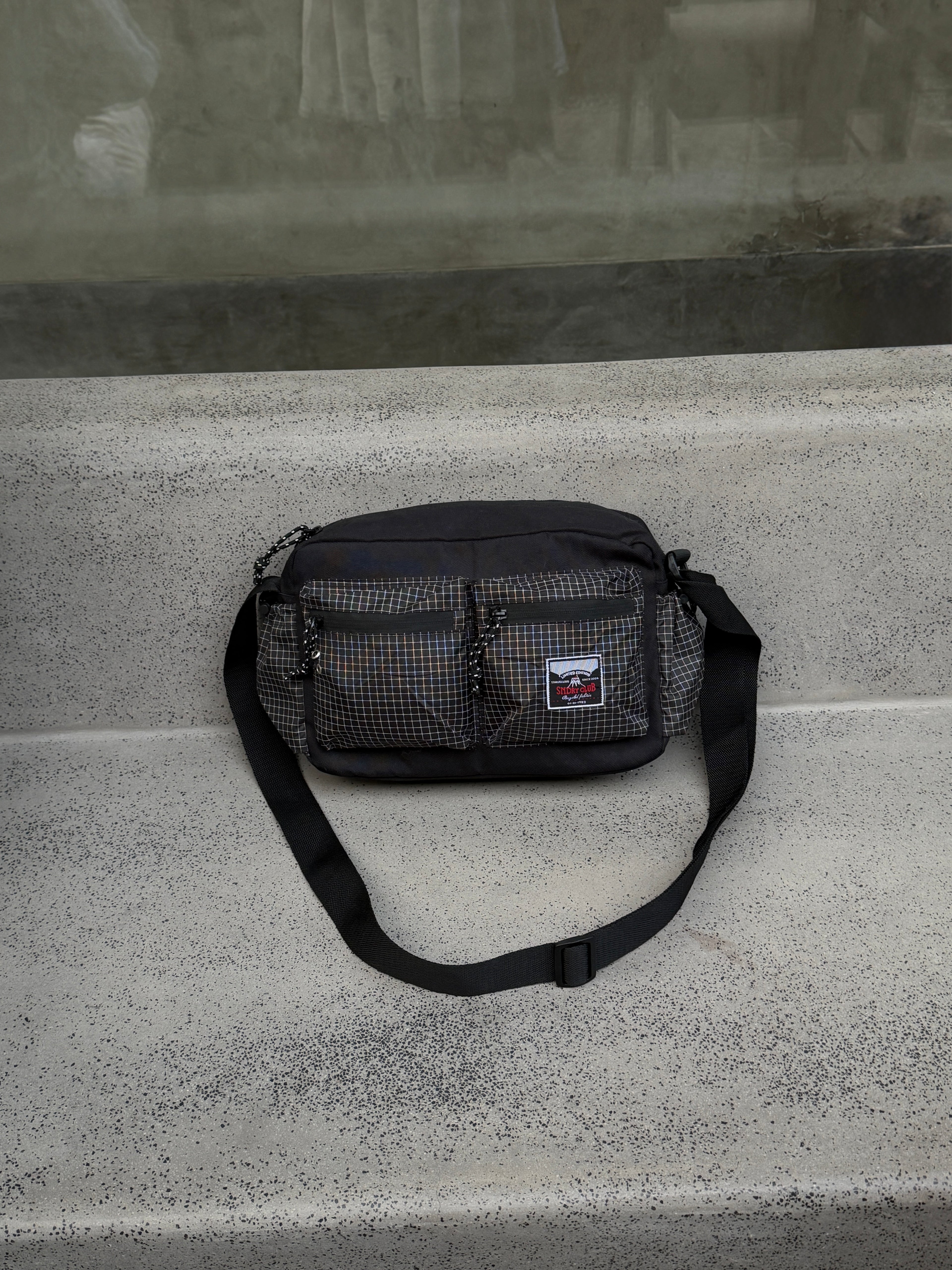 Memento camera bag by SNDRY CLUB in black recycled ripstop